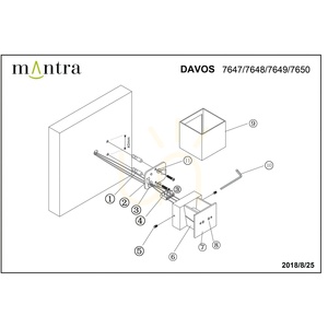 Vonkajšie nástenné svietidlo Mantra DAVOS 7648 pieskovo biele LED 12 W 4000 K small 5