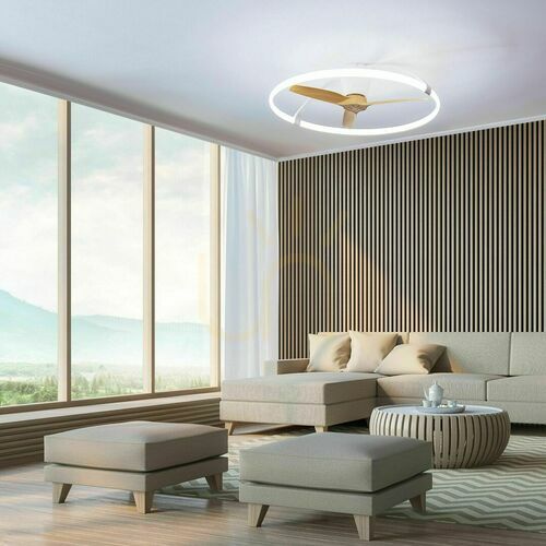 Skontrolujte Stropný ventilátor so svetlom Mantra NEPAL 7532 biely/buk LED 75 W 105 cm