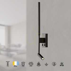 Nástenné svietidlo Mantra TORCH 6703 matné čierne LED 6+3 W 3000 K IP20 small 9