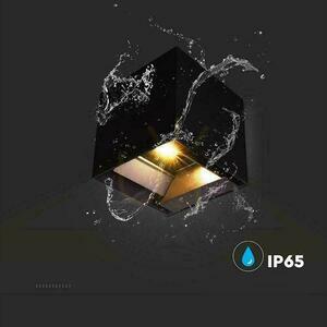 V-TAC 9W LED COB Solárne nástenné svietidlo Black Cube 15x15cm IP65 Senzor pohybu VT-409CCT 3000K-4000K-5000K 800lm. small 14