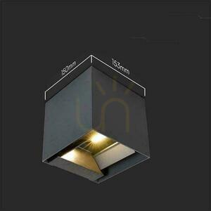 V-TAC 9W LED COB Solárne nástenné svietidlo Black Cube 15x15cm IP65 Senzor pohybu VT-409CCT 3000K-4000K-5000K 800lm. small 6