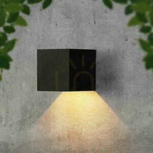 V-TAC 9W LED COB Solárne nástenné svietidlo Black Cube 15x15cm IP65 Senzor pohybu VT-409CCT 3000K-4000K-5000K 800lm. small 8