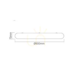 Plafón Open Design Highlights Piatto 60 cm biely LED 3000K 55W IP20 small 1