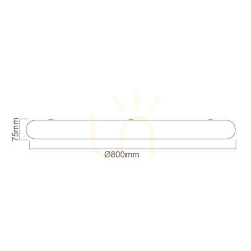Skontrolujte Plafón Open Design Highlights Piatto biely 80 cm LED 73W 3000K 800 mm