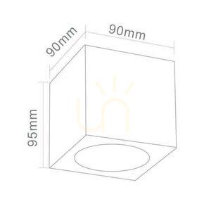 Stropné svietidlo Open Design Highlights Cubo čierne zlato GU10 kov sklo small 2