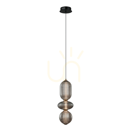 Skontrolujte Závesné svietidlo Italux Nico 3x LED 15W čierne dymové sklo PND-8545-3-AB-SG