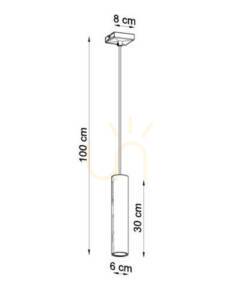 Závesné svietidlo LAGOS 1 Black SL.0327 + LED žiarovka small 3