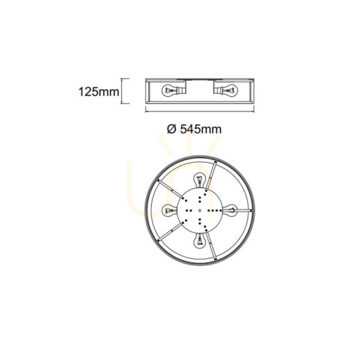 Skontrolujte Plafón Open Design Highlights Zalindro 4x E27 biely 545 mm 125 mm
