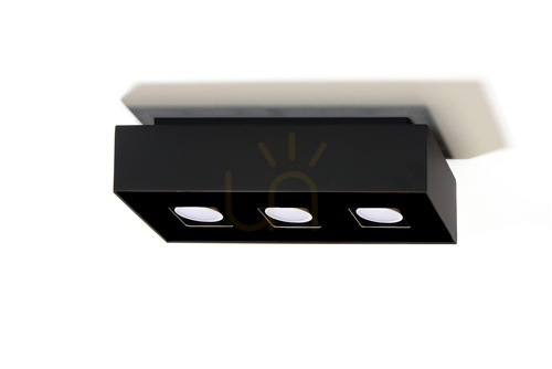 Skontrolujte Plafond MONO 3 čierny Sollux