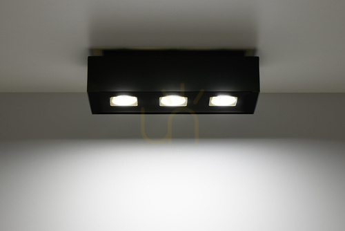 Skontrolujte Plafond MONO 3 čierny Sollux