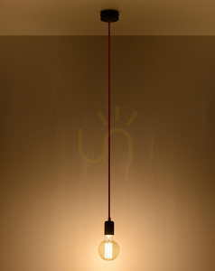 Oranžové závesné svietidlo Sollux EDISON SL.0154 1×E27 LED max. 15 W small 1