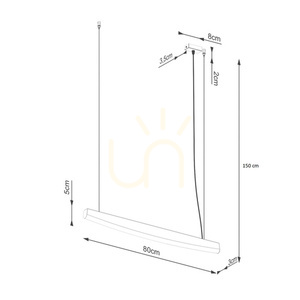 Závesné svietidlo JORUN 80 black LED 3000K Sollux small 11