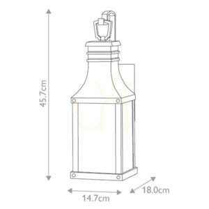 Vonkajšie nástenné svietidlo Elstead Hinkley Beacon Hill S, muzeálna čierna, 45,7 cm, E27, IP44 small 4