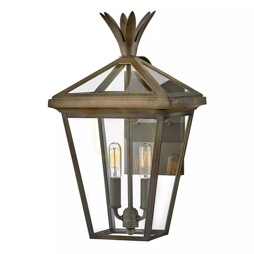 Skontrolujte Stredná nástenná lampa Palm - 2 svetelné zdroje - patinovaný bronz Elstead