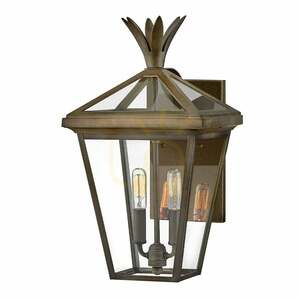 Stredný nástenný lampáš Palma - 2 svetelné zdroje - leštený bronz Elstead small 5