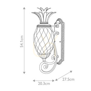 Nástenné svietidlo Plantation medium - 1 svetelný zdroj - patinovaný bronz Elstead small 5