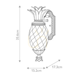 Malé nástenné svietidlo Plantation - 1 svetelný zdroj - patinovaný bronz Elstead 6 Malé nástenné svietidlo Plantation - 1 svetelný zdroj - patinovaný bronz Elstead small 6
