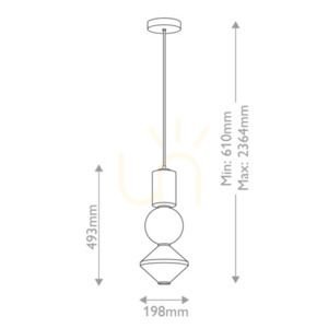 LED závesné svietidlo Alora Mood Bijou, matná čierna, ALM-BIJOU-P3-MB small 5