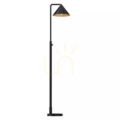 Skontrolujte Stojacia lampa Remyck - 1 svetelný zdroj - Matná čierna Elstead