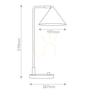 Stolná lampa Remyck - 1 svetelný zdroj - Brúsené zlato Elstead small 2