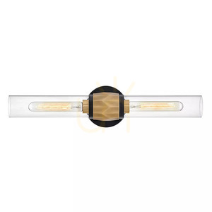 Nástenné svietidlo Ellison IP44 - 2 svetelné zdroje - čierna a mosadz Heritage Brass Elstead small 0