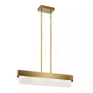 LED ostrovčeková lampa Serene - - prírodná mosadz Elstead small 0