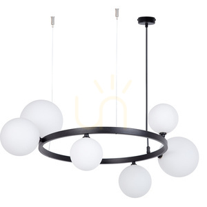 Luster Sigma BOLERO 6 čierny biely sklo G9 41319 small 0