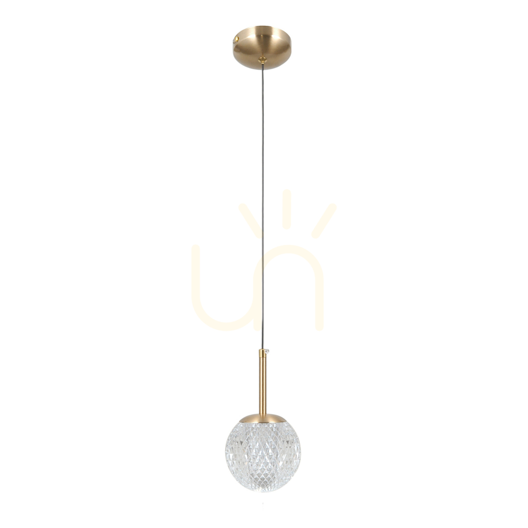Italux Padri G9 LED függőlámpa aranysárga 11 cm PND-40827-1-HBR-CL