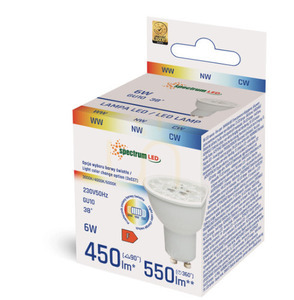 LED žiarovka GU10 CCT 6W - 3000/4000/6000K - variabilná farba svetla. small 0