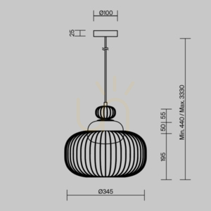 Závesné svietidlo LEVITATION MOD376PL-01G Maytoni small 11