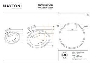 Plafón RIM MOD058CL-L25BK Maytoni small 5