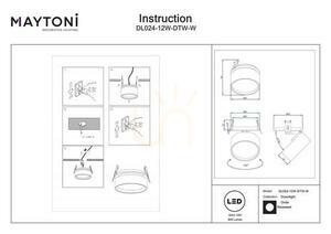 ONDA DL024-12W-DTW-W zapustené svietidlo Maytoni small 9