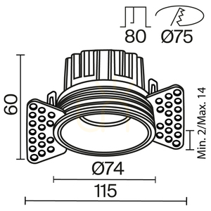 Okrúhle vstavané svietidlo DL058-12W3K-TRS-BS Maytoni small 10