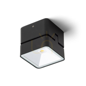 Rendl Flavio Sq povrchová montáž čierna 230 V Led 6 W 110° Ip54 3000 K záhradná lampa. small 1