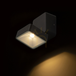 Rendl Flavio Sq povrchová montáž čierna 230 V Led 6 W 110° Ip54 3000 K záhradná lampa. small 2