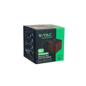V-TAC 9W LED COB Corten Bronze Cube 15x15cm IP65 Solárne nástenné svietidlo VT-409CCT 3000K-4000K-5000K 800lm Senzor pohybu small 4