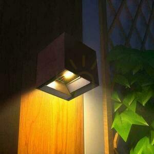 V-TAC 9W LED COB Corten Bronze Cube 15x15cm IP65 Solárne nástenné svietidlo VT-409CCT 3000K-4000K-5000K 800lm Senzor pohybu small 7