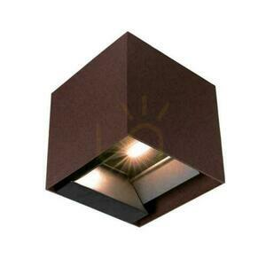 V-TAC 9W LED COB Corten Bronze Cube 15x15cm IP65 Solárne nástenné svietidlo VT-409CCT 3000K-4000K-5000K 800lm Senzor pohybu small 0