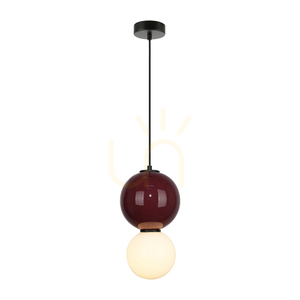 Závesné LED svietidlo Italux Pieve bordové 18 cm PND-95221-1M-PRP small 0