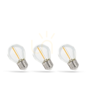 LED guľa E27 230 V 1 W Cog Ww Clear Spectrum 3 Pack small 1