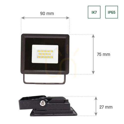 Skontrolujte LED reflektor SpectrumLED NOCTIS LUX 3 10 W 6000 K IP65 čierny