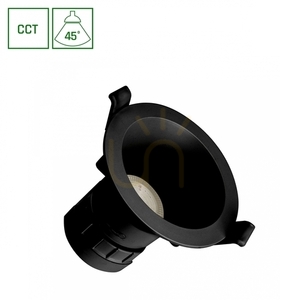 Fiale Core Complete Downlight 7 W Cct 230 V 45 St Ip20 Ugr<19 Fi90 X85 Mm Black Round. small 0