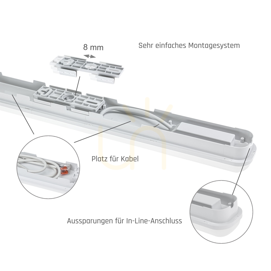 vyhliadka Limea Go Hermetic 600mm 25 W Cw 230 V 120st Ip65 Ik07 600x60x52mm biela Limea Go Hermetic 600mm 25 W Cw 230 V 120st Ip65 Ik07 600x60x52mm biela