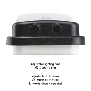 Enigo Led Pir 20 W Nw 230 V 180 St Ip54 300x150x86 Mm biela/čierna obdĺžniková fasáda. small 5