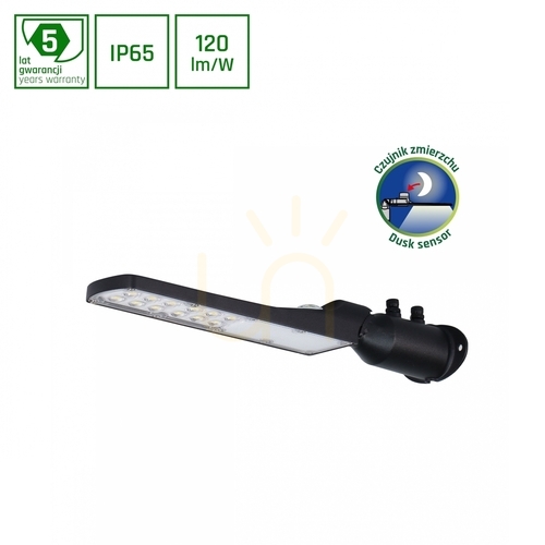Skontrolujte Streetos Slim 30 W Nw 230 V 140/85st Ip65 423x109x76mm čierna 5 rokov záruka. Spektrum