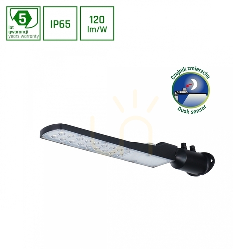 Skontrolujte Streetos Slim 50 W Nw 230 V 140/85st Ip65 505x109x76mm čierna 5 rokov záruka. Spektrum