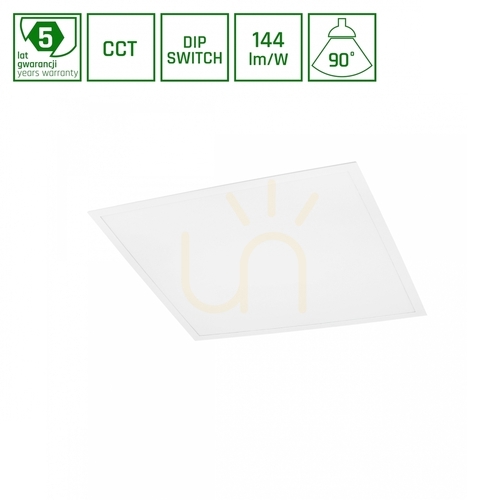 Skontrolujte Panel podsvietenia Algine 25 W/40 W/45 W Cct 230 V 90st Ip20 Ugr<19 620x620x34 Mm biely 5 rokov záruka