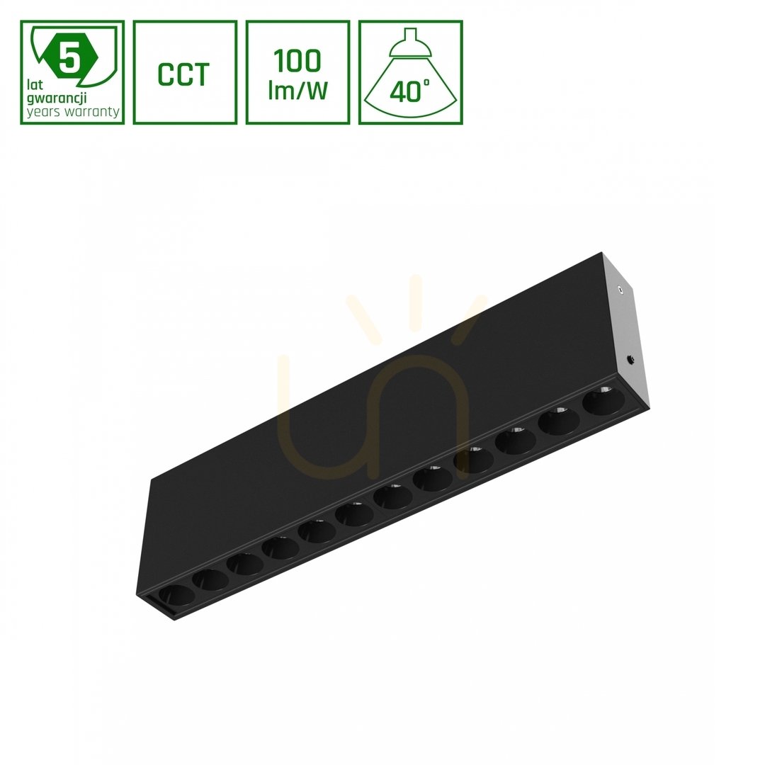 Skontrolujte Grid S Svietidlo na povrchovú montáž 12 W Cct 230 V 40st Ip20 222x26x60mm čierna 5 rokov Gw. Spektrum Grid S Svietidlo na povrchovú montáž 12 W Cct 230 V 40st Ip20 222x26x60mm čierna 5 rokov Gw. Spektrum