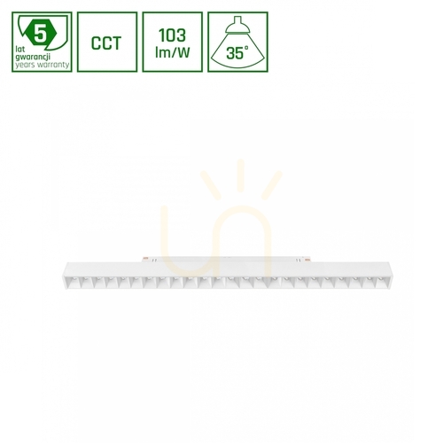 Skontrolujte Systém Shift Cct Grid L Lineárne svietidlo 440 X23 X42 Mm 22 W 35 St White Cct Switch 5 rokov záruka.