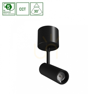 Spot S Svietidlo na povrchovú montáž 6 W Cct 230 V 30st Ip20 priemer 35x122x184mm čierna Záruka 5 rokov. Spektrum small 0
